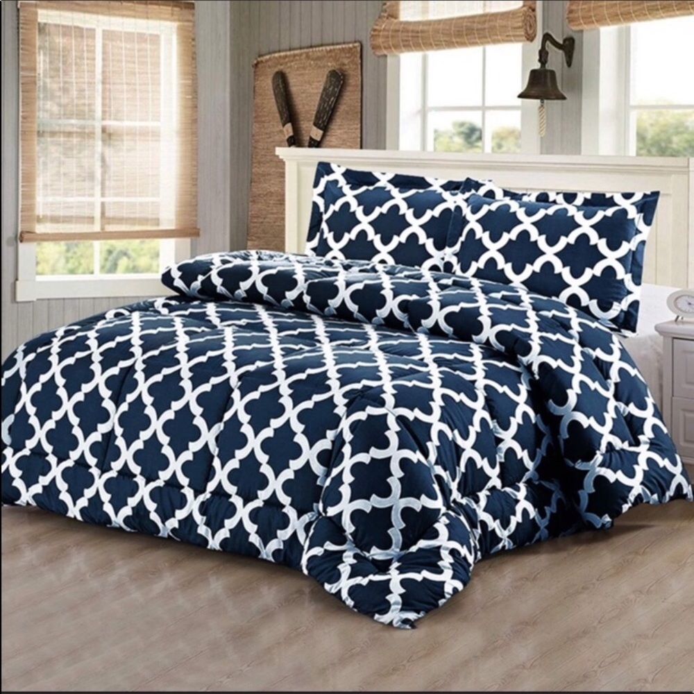 💙Blue Comforter Set 2 Pillow Shams- New 💙